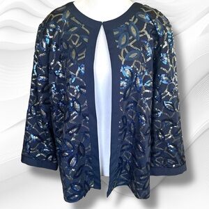 Vtg Bob Mackie Sequin Embellished Jacket Size XL